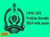 UPSC IFS Prelims Results 2024 with name 