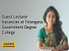 Guest Lecturer Vacancies at Telangana Government Degree College