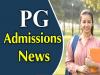 PG admissions news