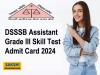 DSSSB Assistant Grade III Skill Test Admit Card 2024 