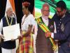 Narendra Modi honored with highest national awards by Guyana and Dominica   Indian Prime Minister Narendra Modi receiving national awards from Guyana and Dominica   Prime Minister Narendra Modi Receives Highest Honors from Guyana and Dominica