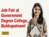 Job Fair at Government Degree College, Bukkapatnam  Job fair at Government Degree College, Bukkapatnam, Sri Sathya Sai district, December 19th, 2024  Career opportunities at the job fair in Bukkapatnam  