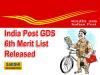 India Post GDS 6th Merit List 2024 Released 