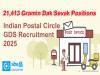 Indian Postal Circle GDS Recruitment 2025   Gramin Dak Sevak job vacancies 2025  Apply online for GDS positions India  