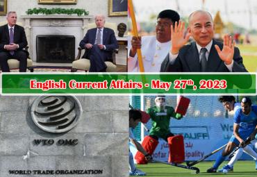 27th May, 2023 Current Affairs